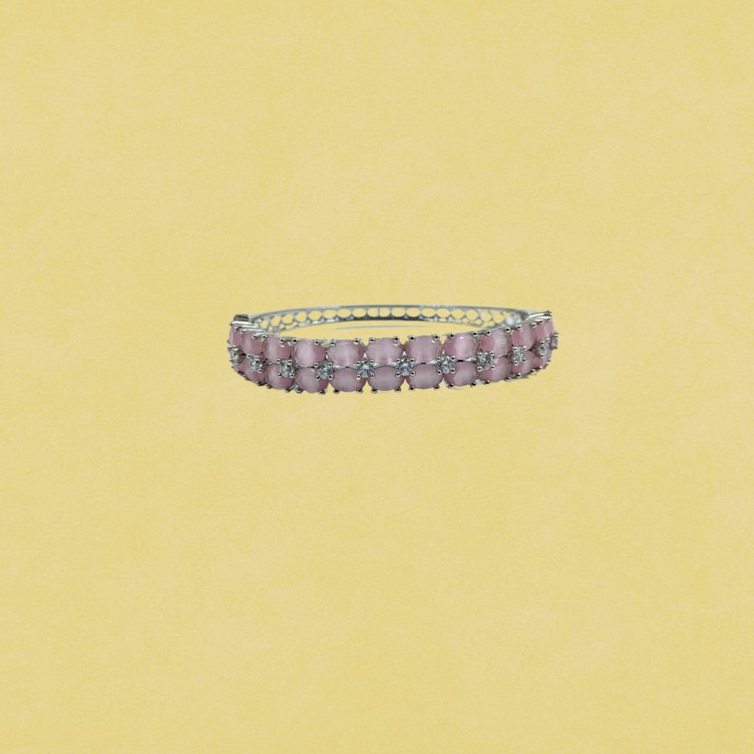 Blush Bloom American Diamond Bracelet