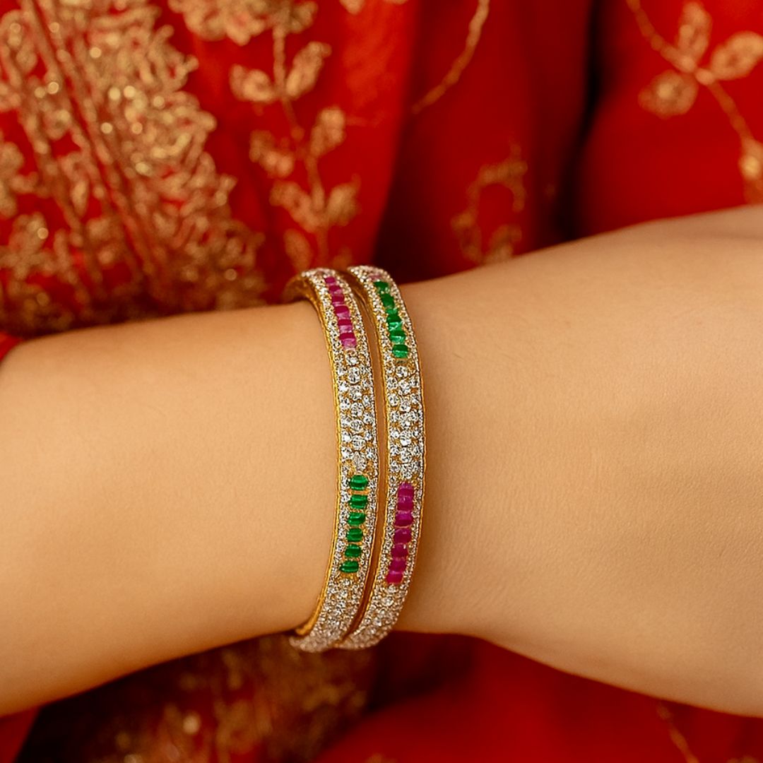 Celeste Luxe American Diamond Bangles