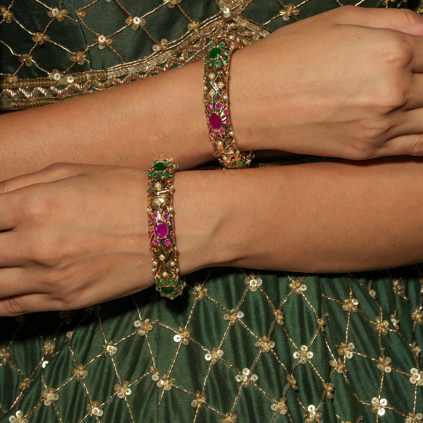 Royal Jadau Bangles – A Timeless Treasure