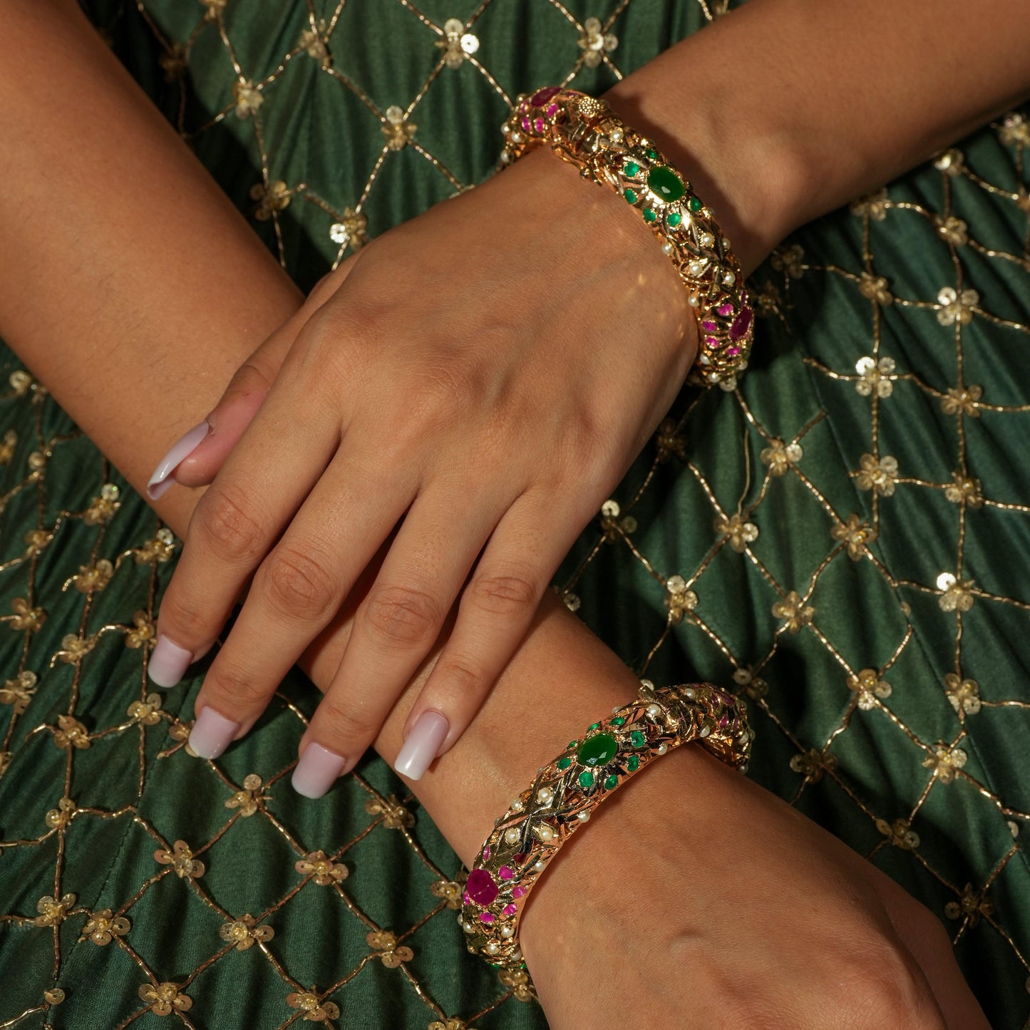 Royal Jadau Bangles – A Timeless Treasure