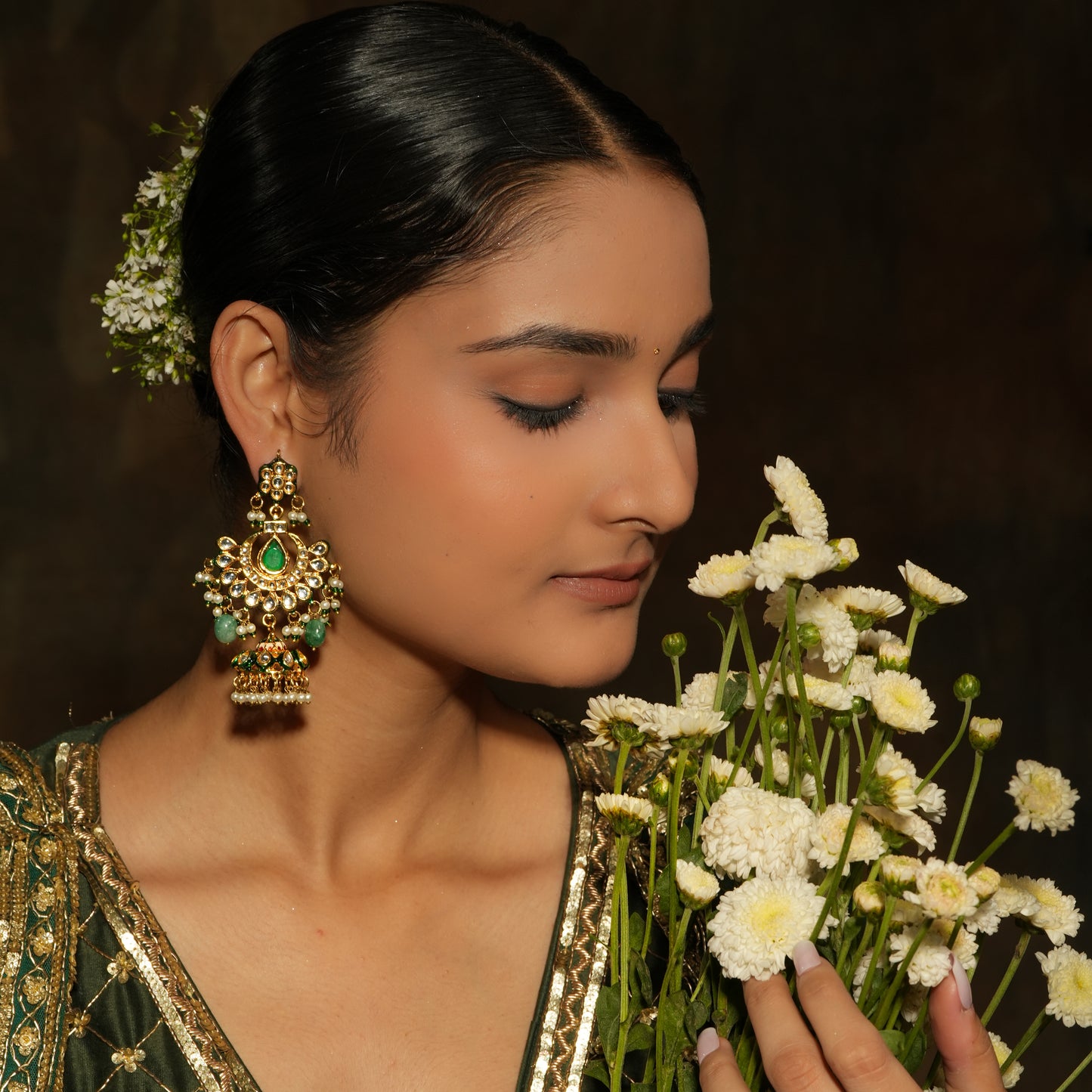 Royal Kundan Jhumka Earrings – A Majestic Elegance