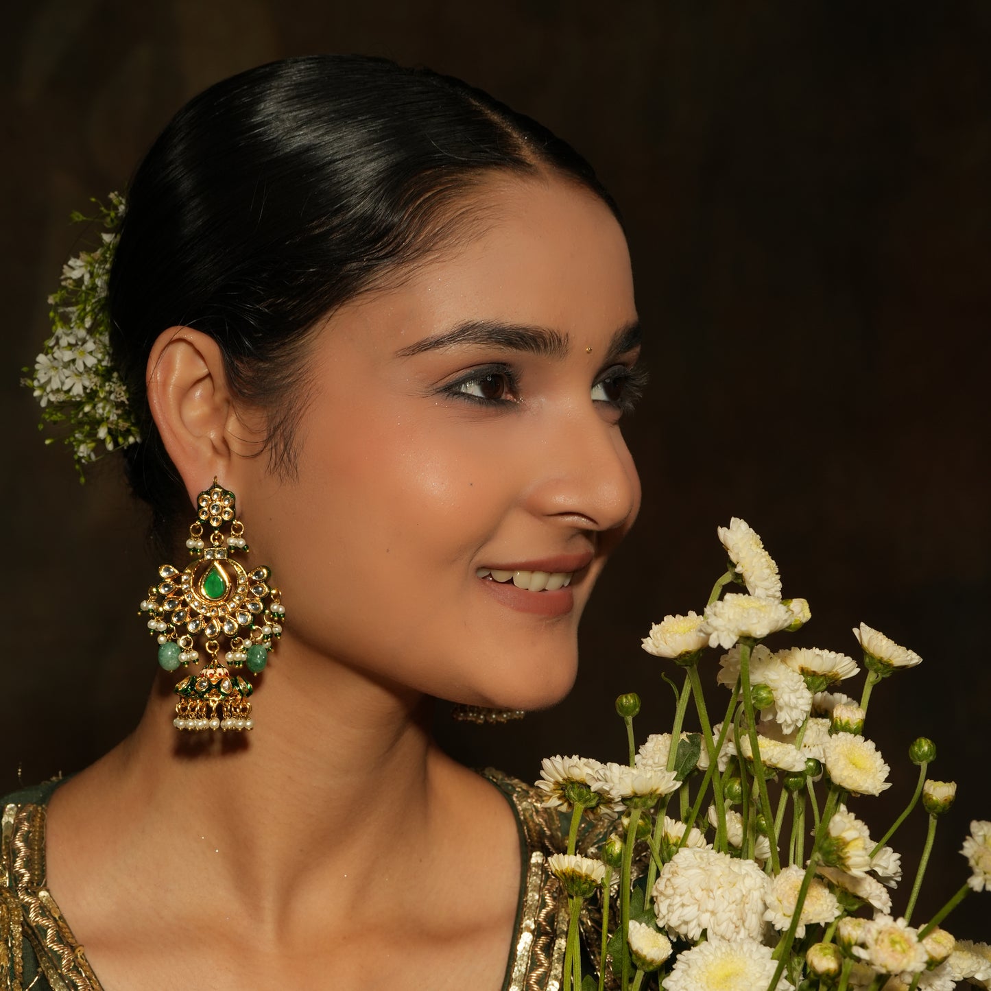 Royal Kundan Jhumka Earrings – A Majestic Elegance