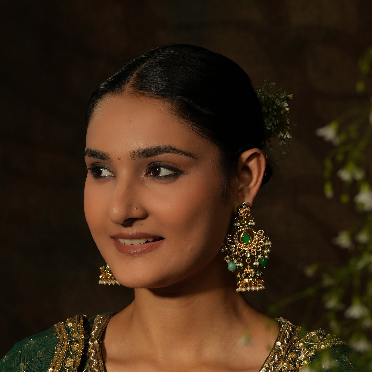 Royal Kundan Jhumka Earrings – A Majestic Elegance