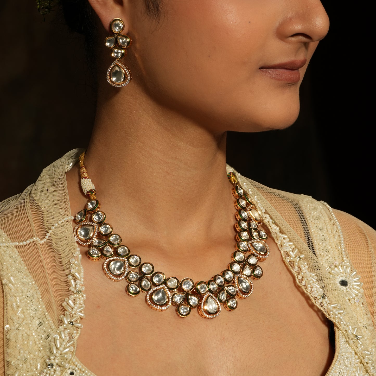 Elegant Kundan Necklace Set