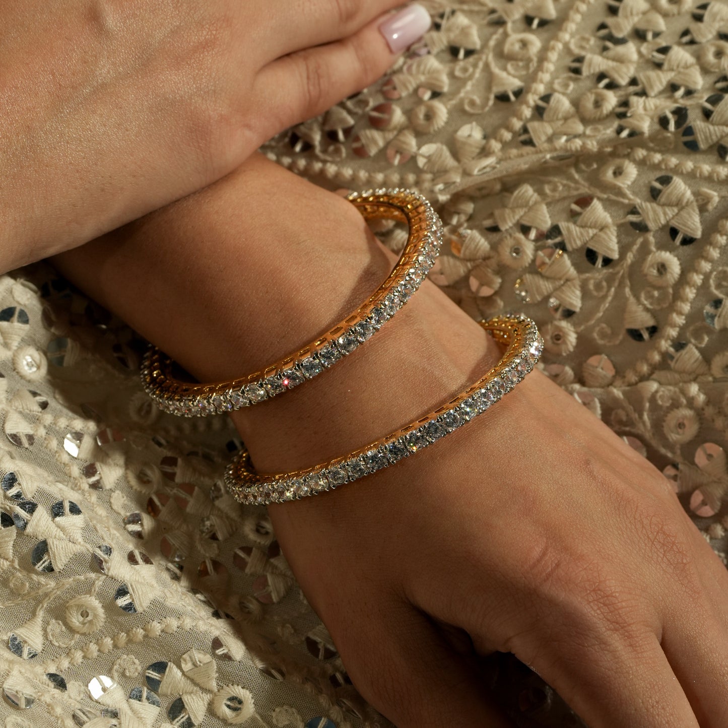 Dazzling American Diamond Bangles – A Statement of Elegance