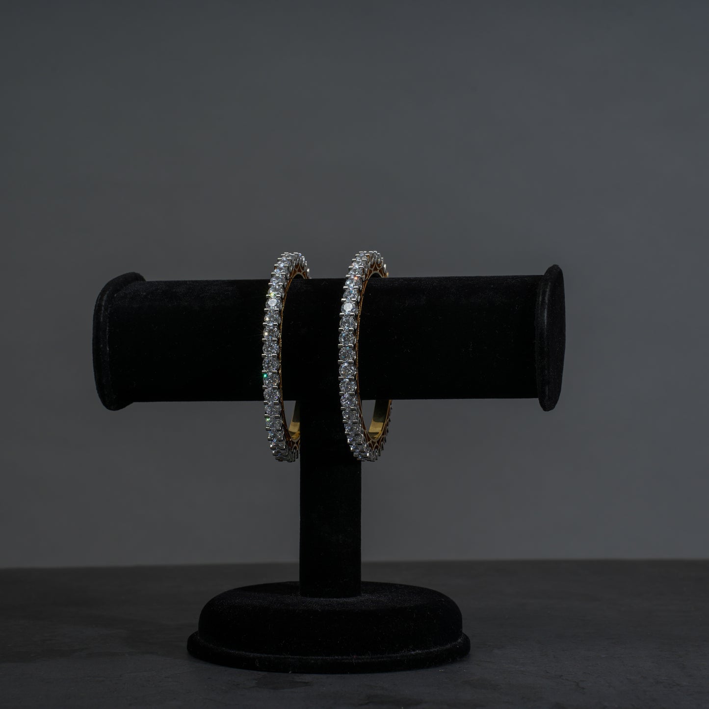 Elegant Solitaire American Diamond Bangles