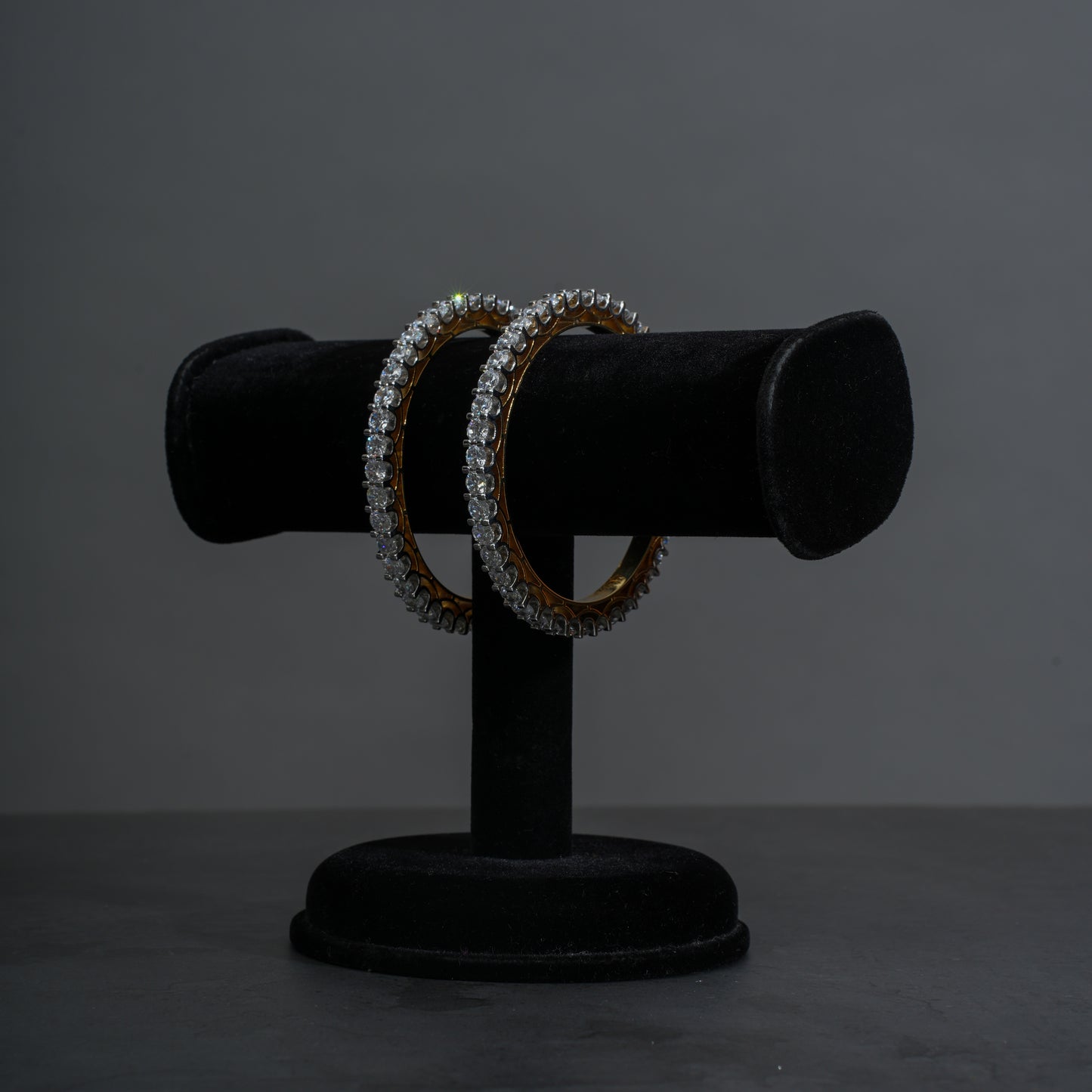 Elegant Solitaire American Diamond Bangles