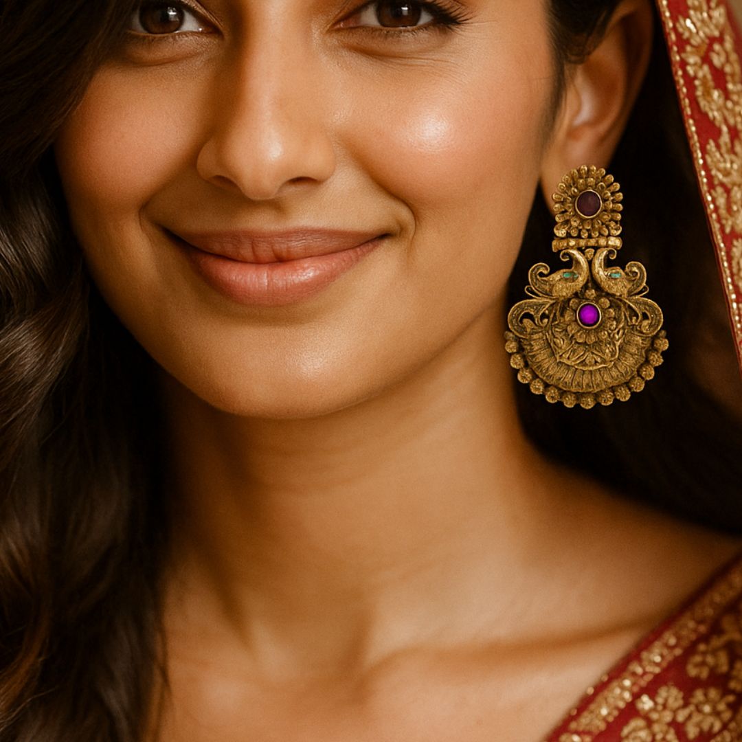 Devi Elegance Temple Earrings