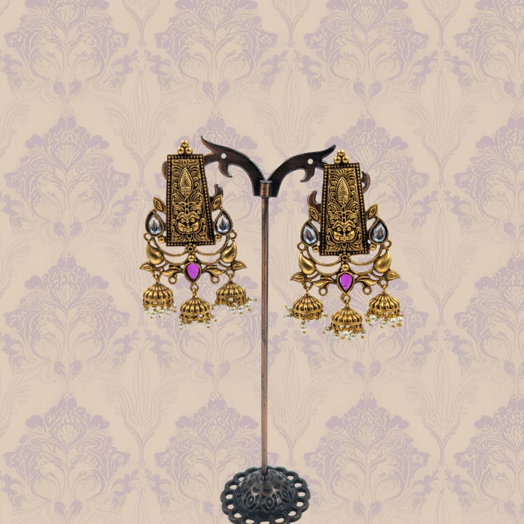 Divya Vriksha Temple Drop Earrings