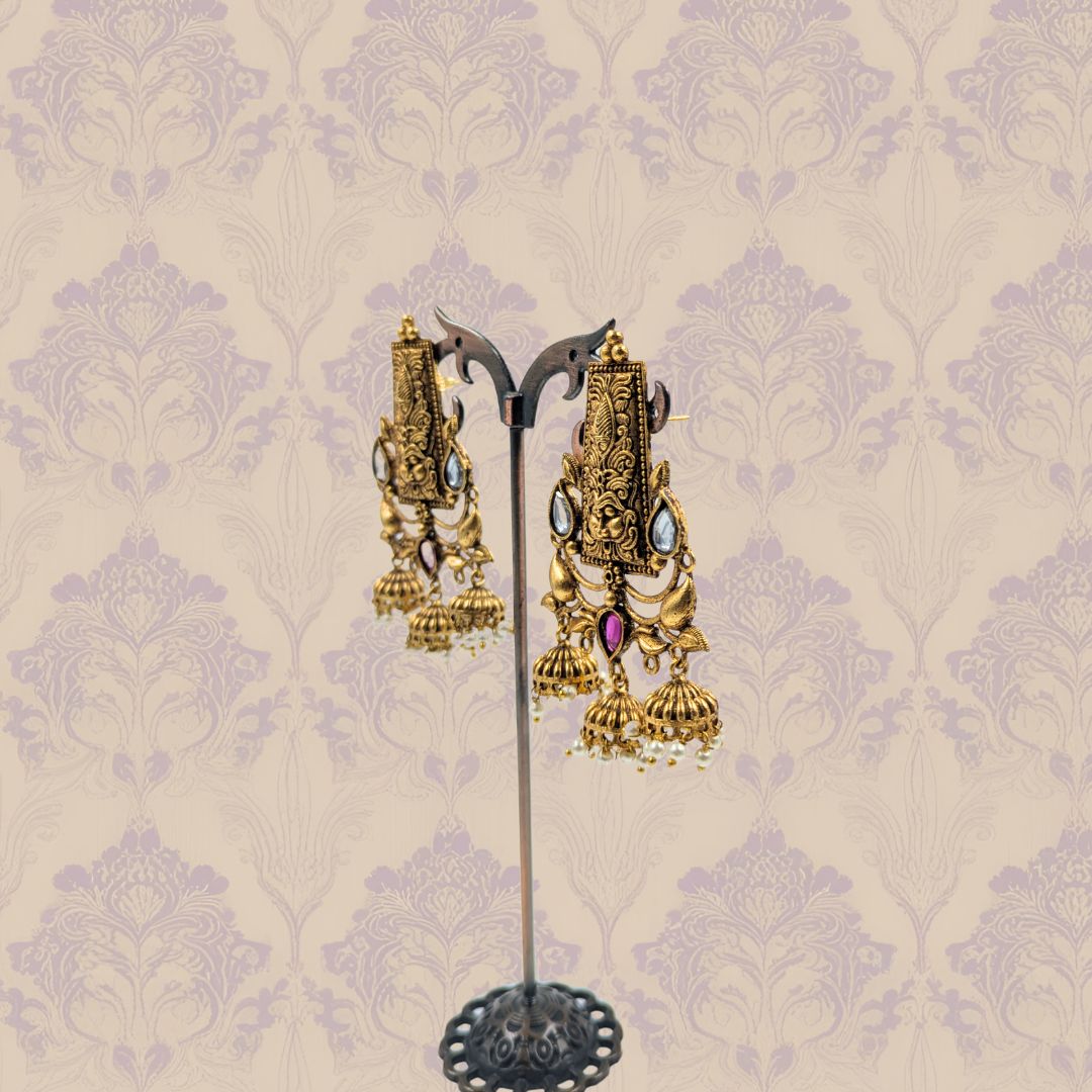 Divya Vriksha Temple Drop Earrings