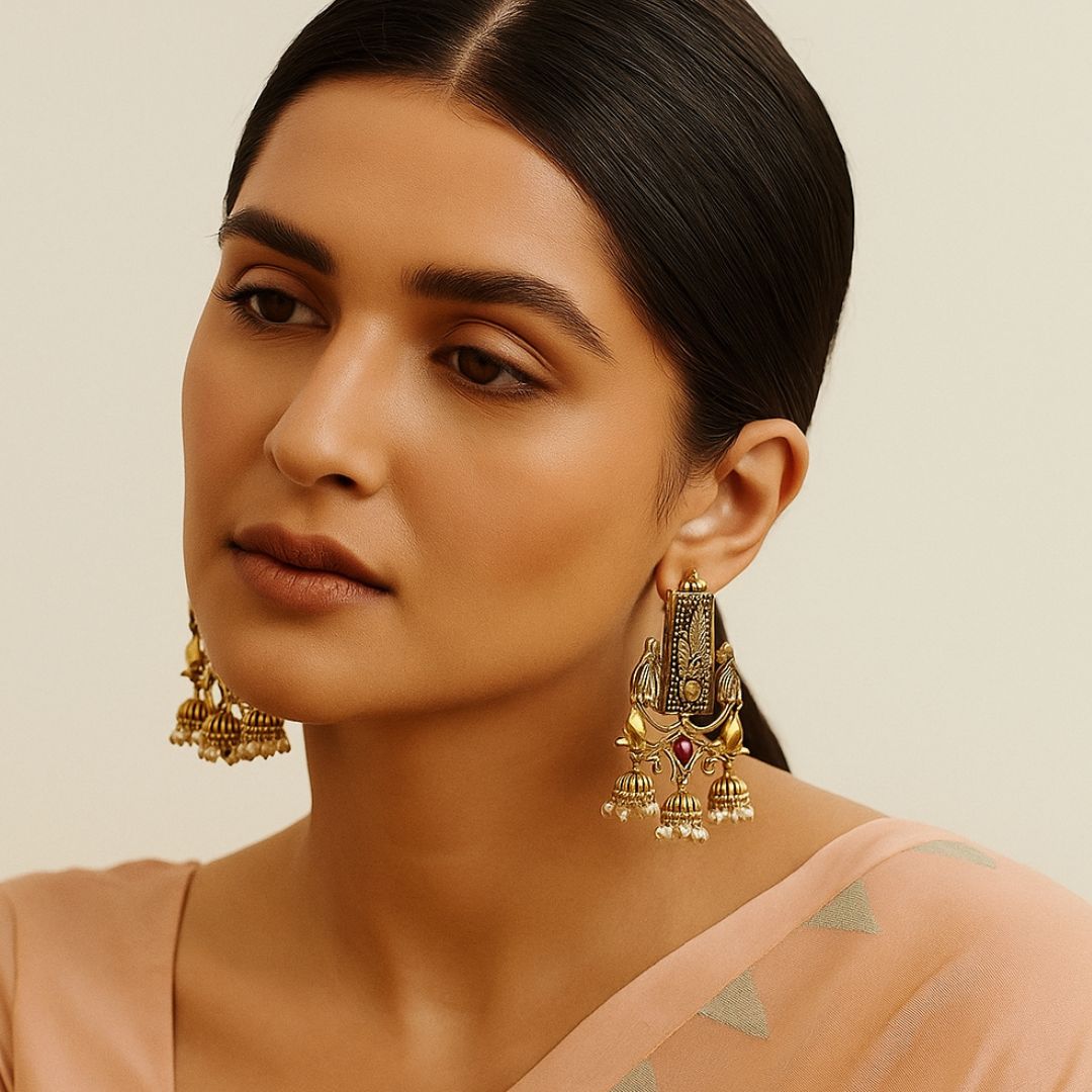 Divya Vriksha Temple Drop Earrings