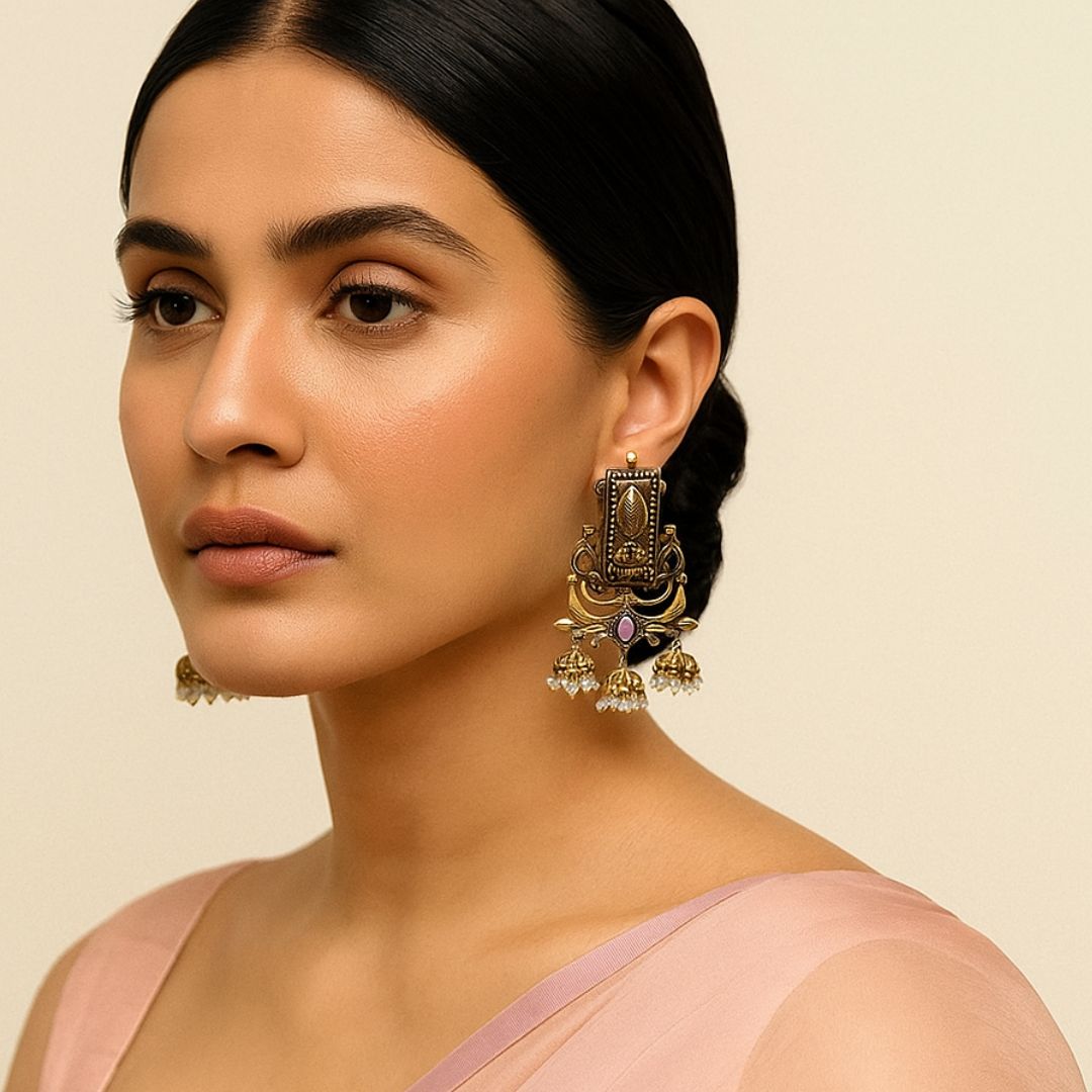 Divya Vriksha Temple Drop Earrings