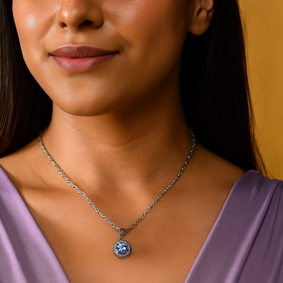 Eternal Spark Sterling Silver Pendant Necklace