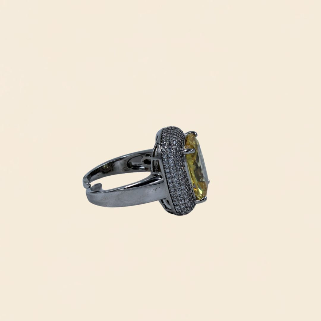 Golden Glimmer Adjustable Ring