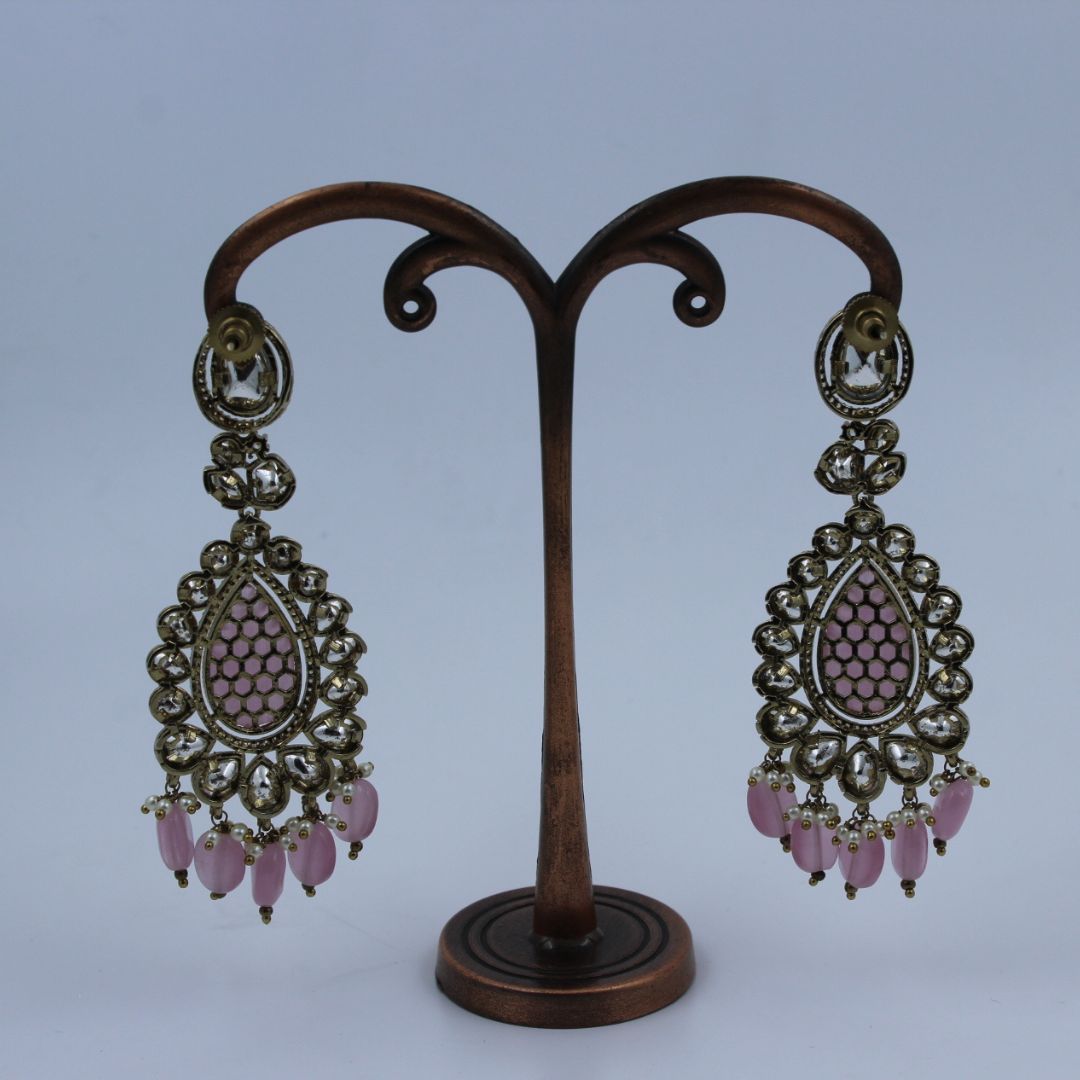 Gulbahar Grace Oxidised Chand Teardrop Earrings