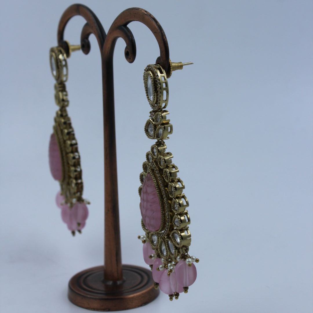 Gulbahar Grace Oxidised Chand Teardrop Earrings