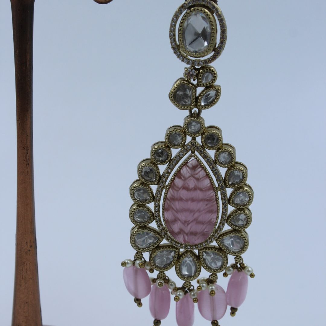 Gulbahar Grace Oxidised Chand Teardrop Earrings