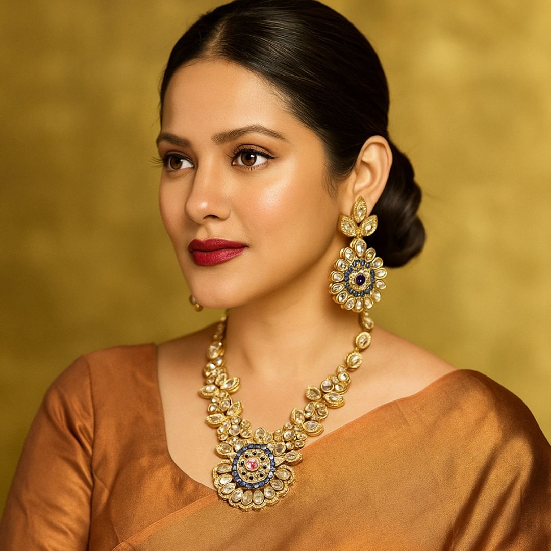 Imperial Bloom Kundan Necklace Set