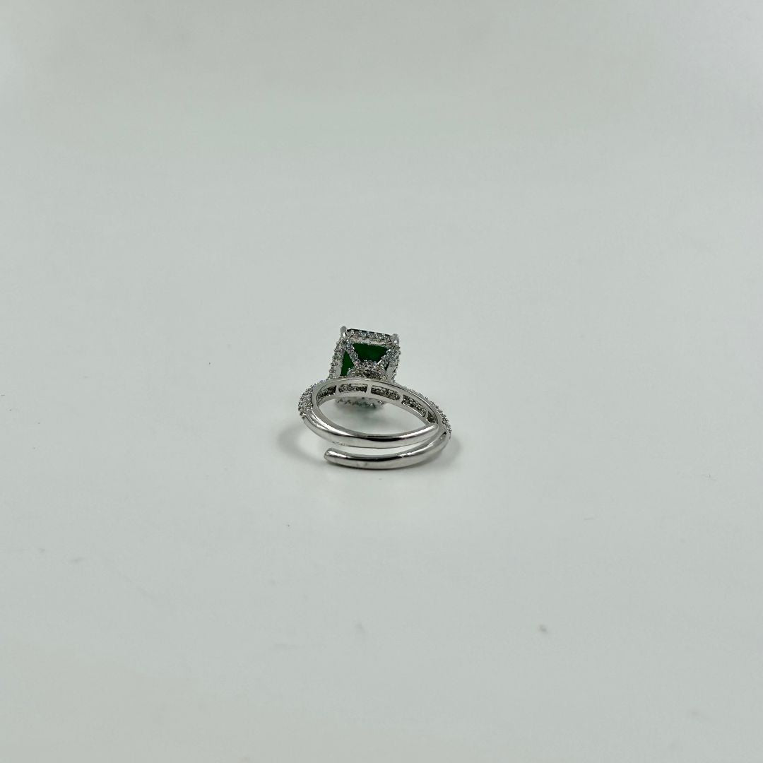 Jade Luxe American Diamond Ring