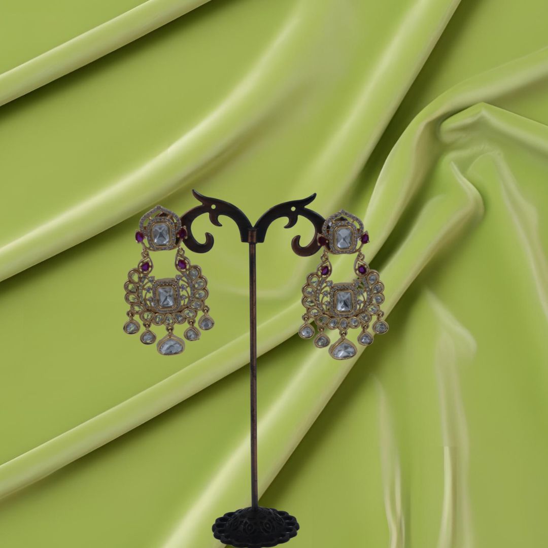 Majestic Ruby Royale Pachi Kundan Earrings