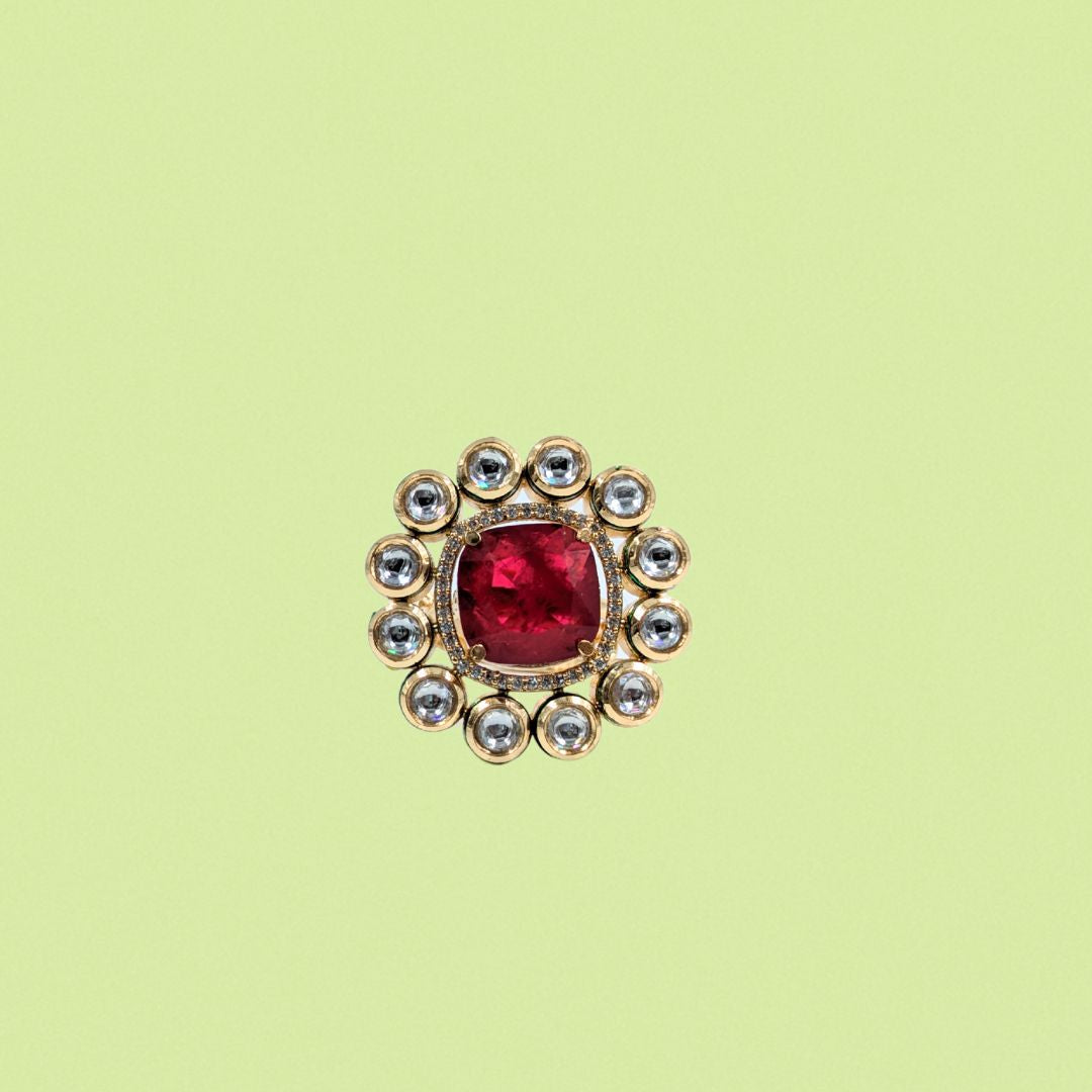 Meher Kundan Ruby Ring