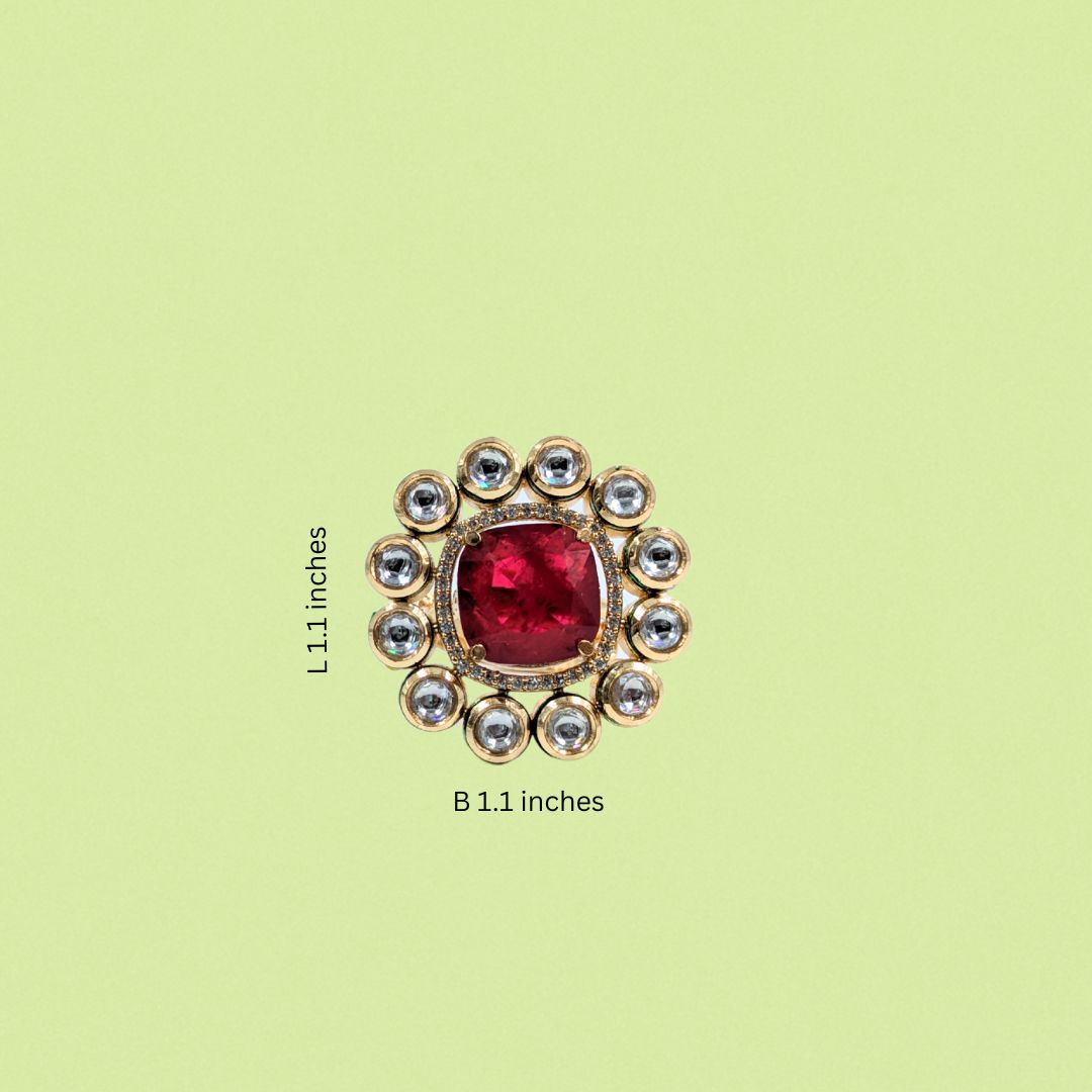 Meher Kundan Ruby Ring