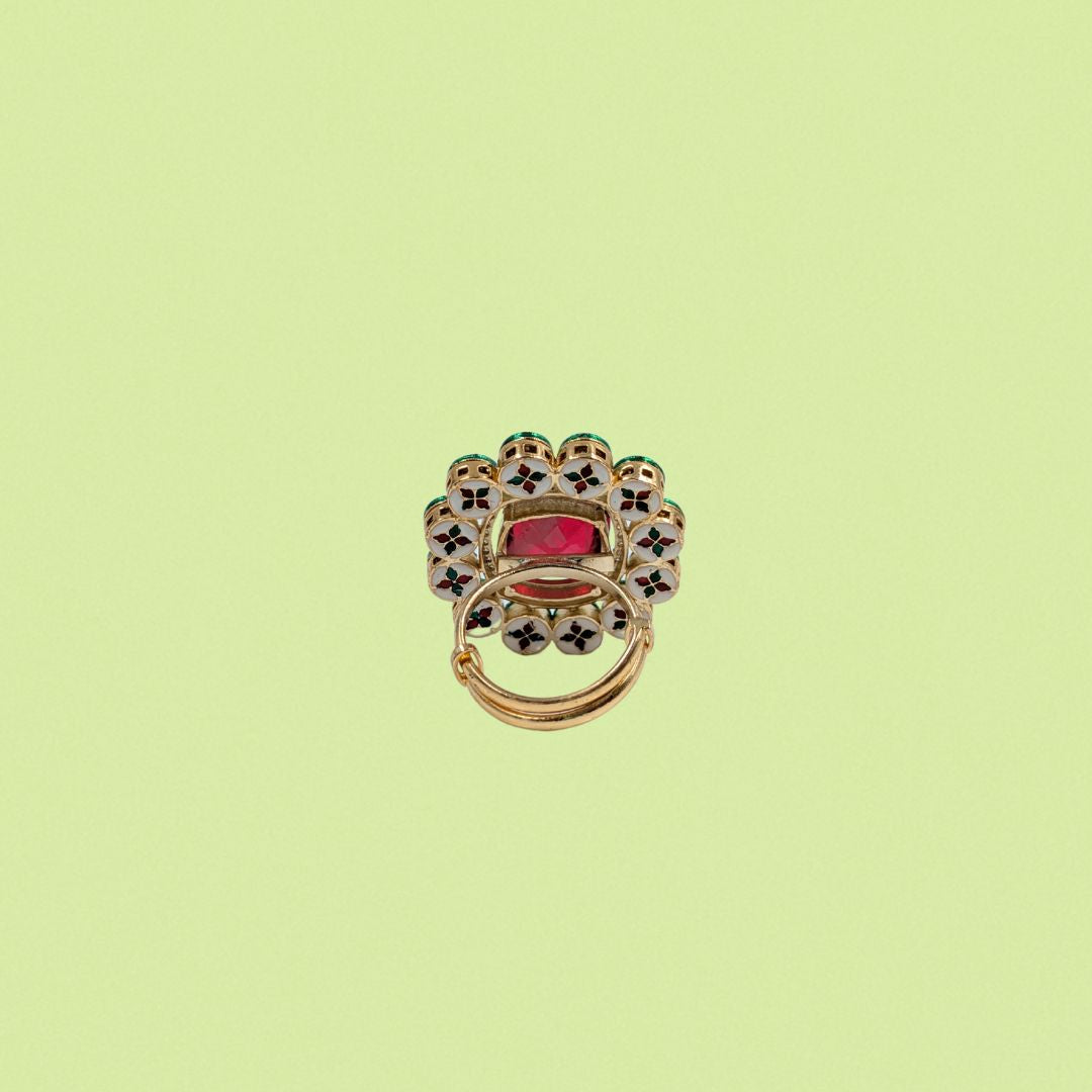 Meher Kundan Ruby Ring