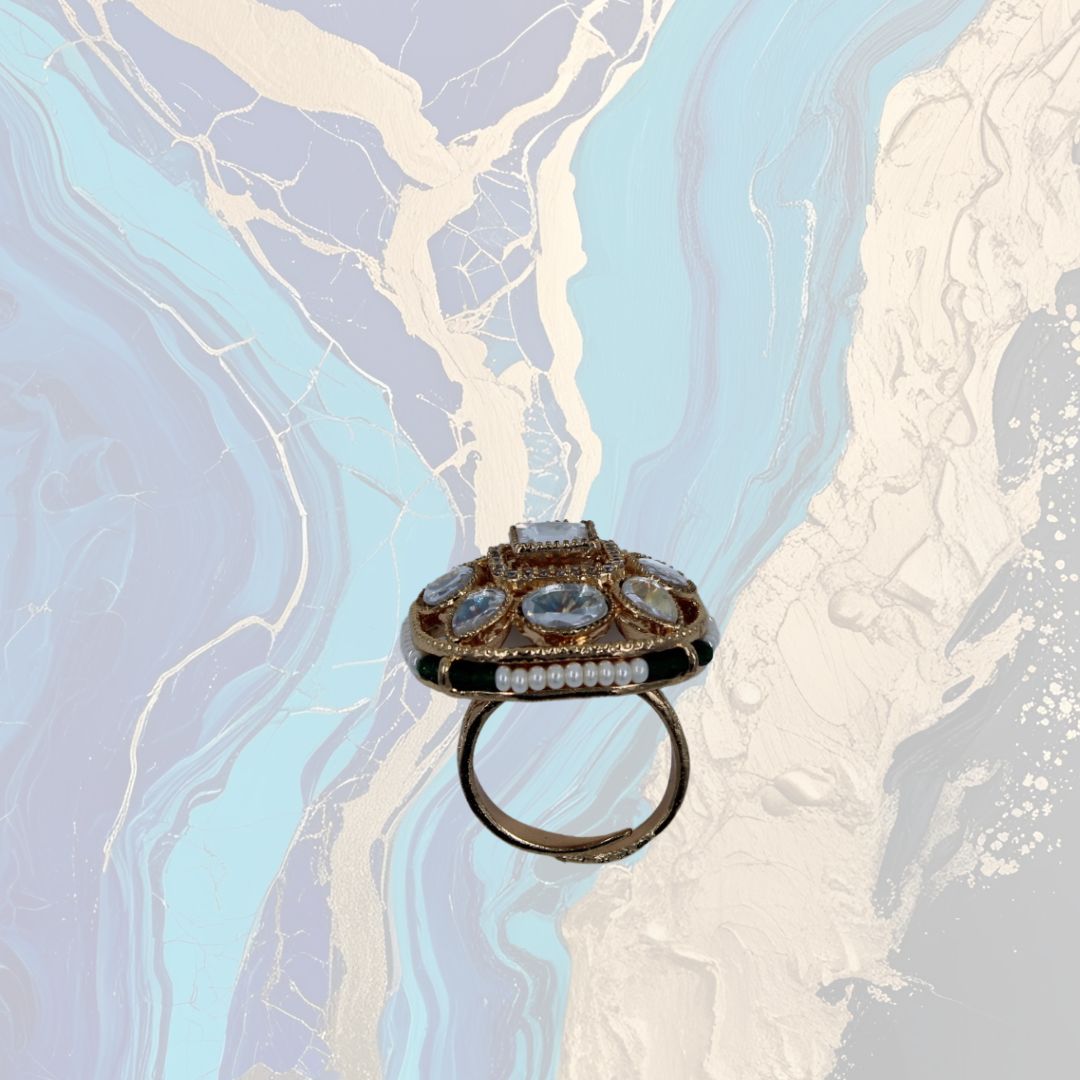 Meher Royal Kundan Statement Ring
