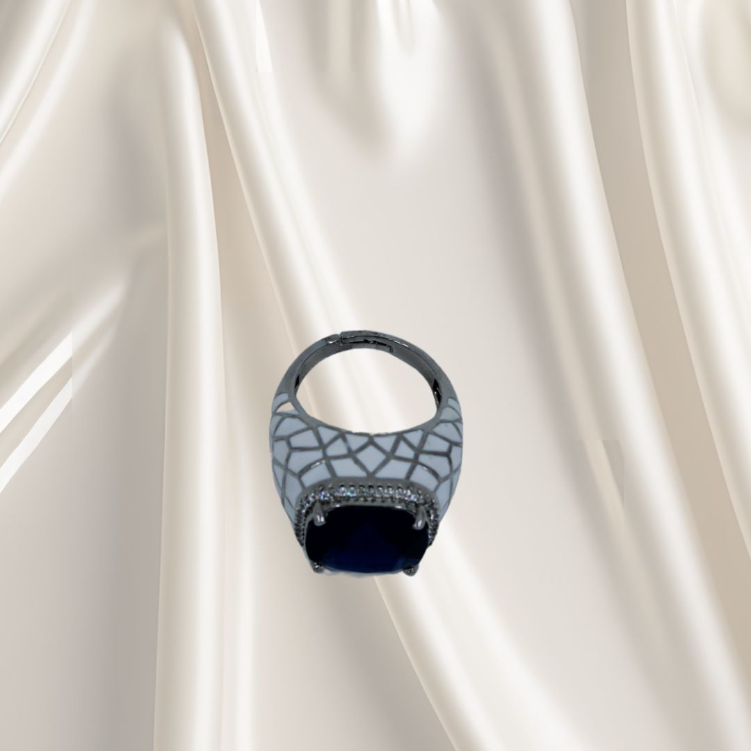 Midnight Majesty Adjustable Ring