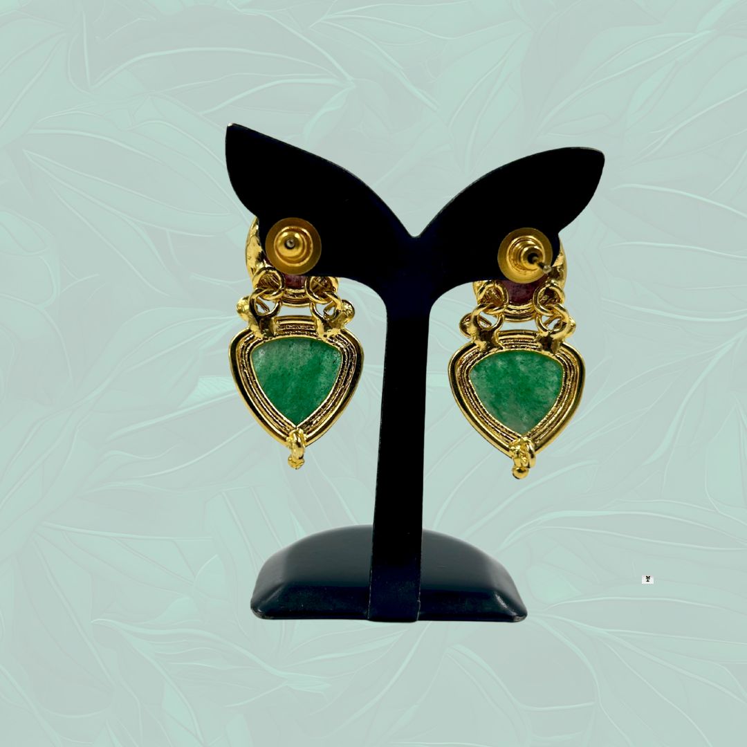 Regal Harmony Dual-Stone Earrings