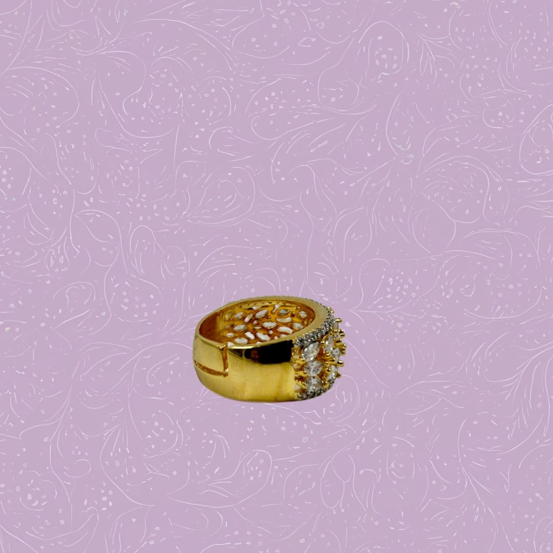 Regalia Bloom Adjustable American Diamond Ring