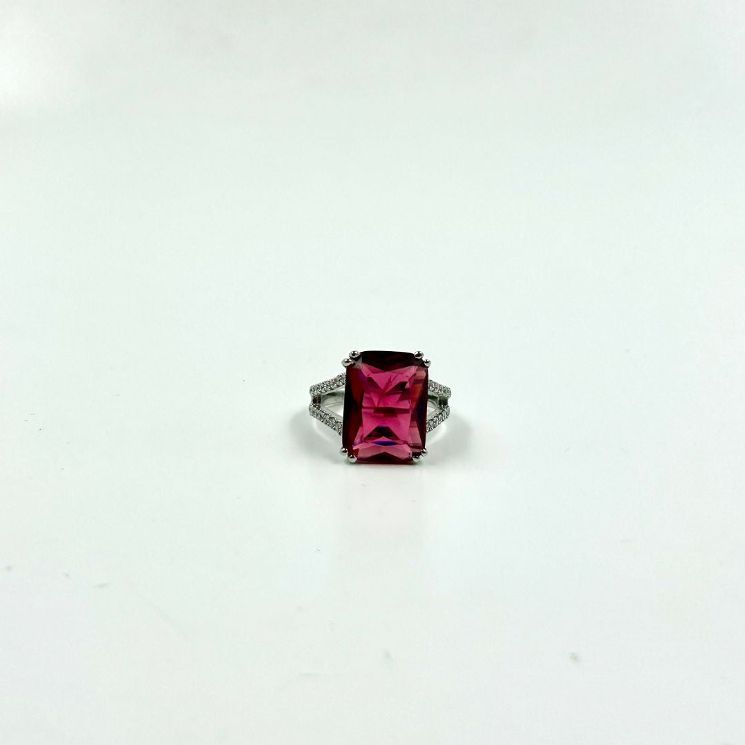 Rosé Radiance American Diamond Ring