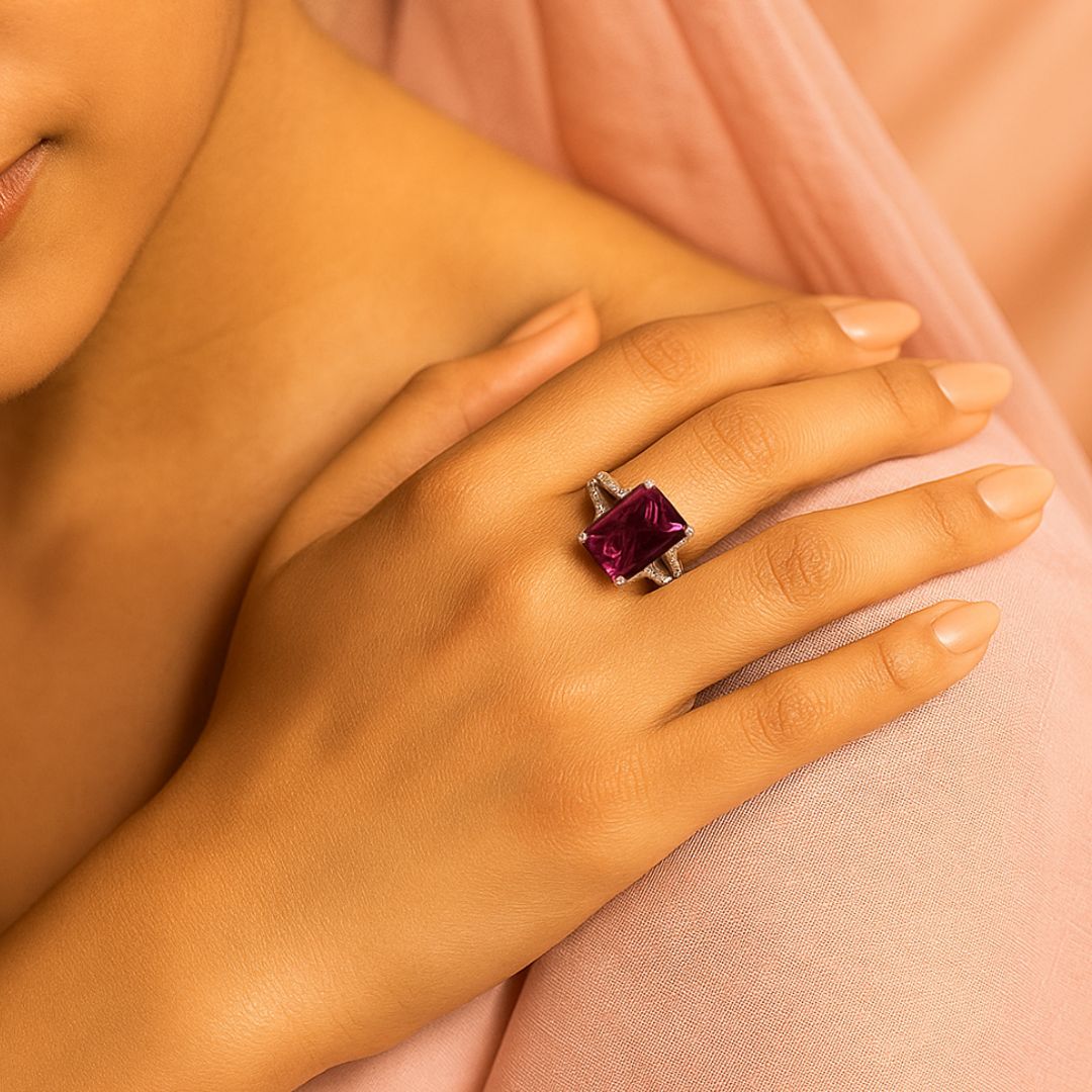 Rosé Radiance American Diamond Ring
