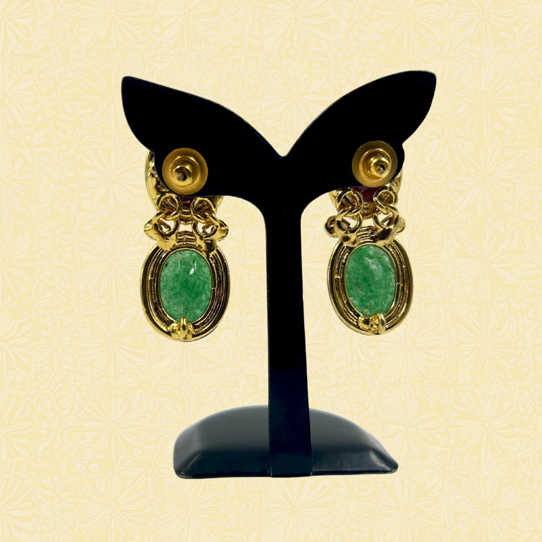 Royal Gem Duo Stone Earrings