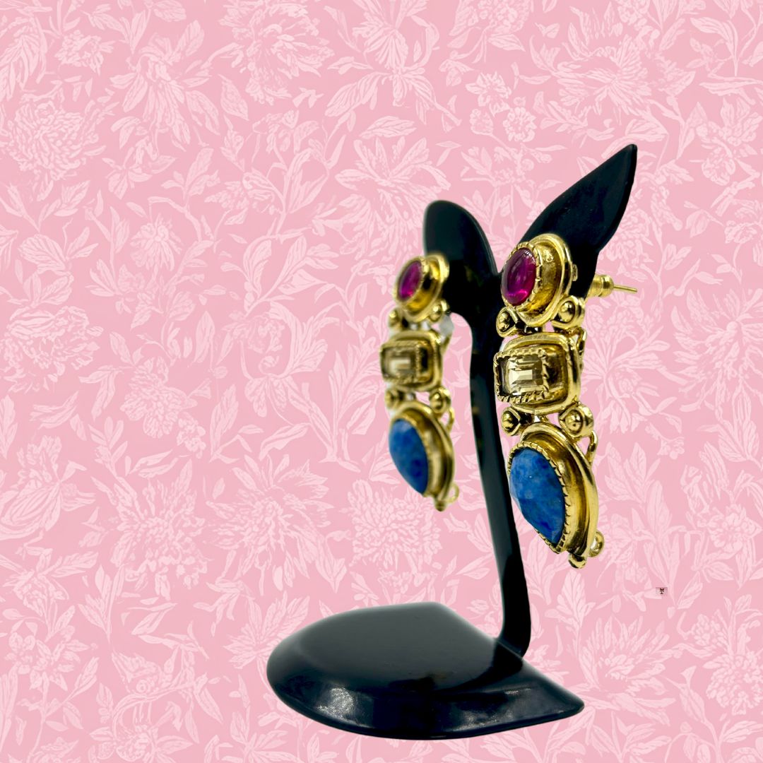 Royal Prism Stone Drop Earrings