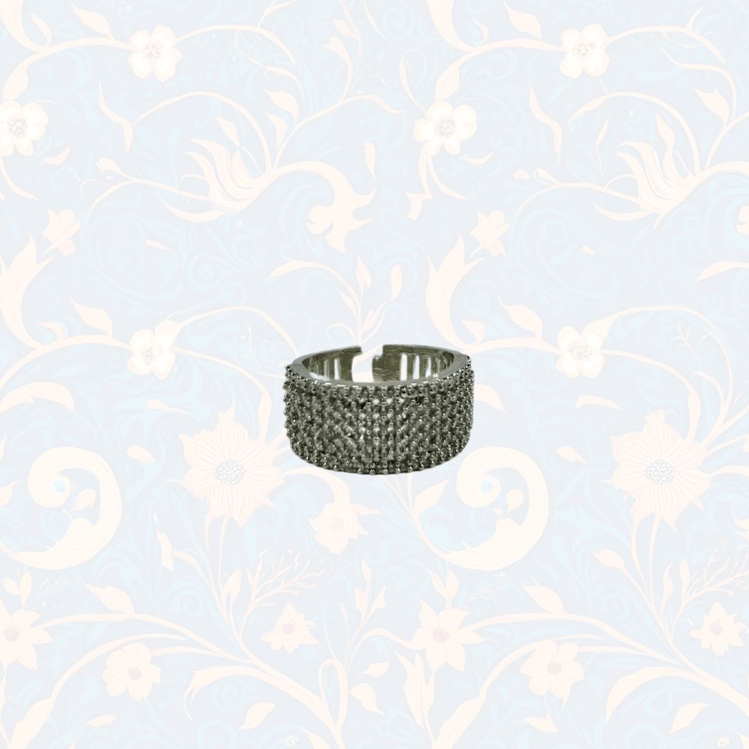 Silver Stardust Adjustable AD Ring