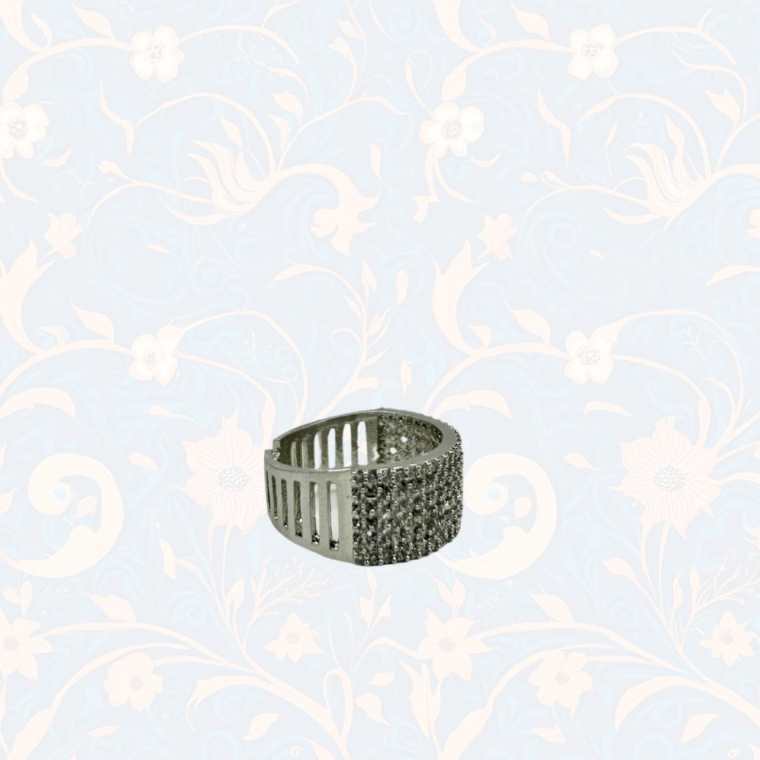 Silver Stardust Adjustable AD Ring