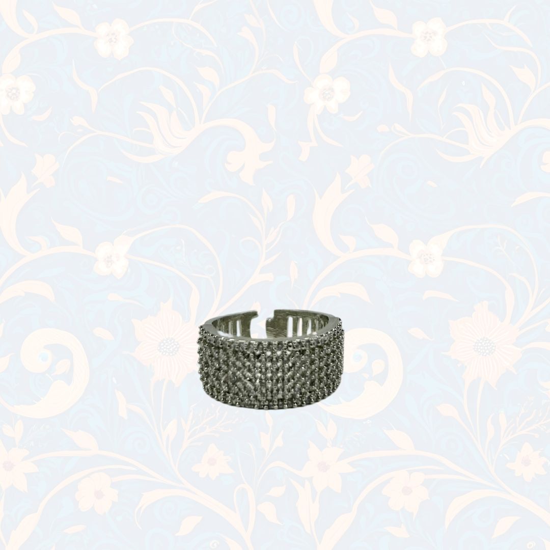 Silver Stardust Adjustable AD Ring