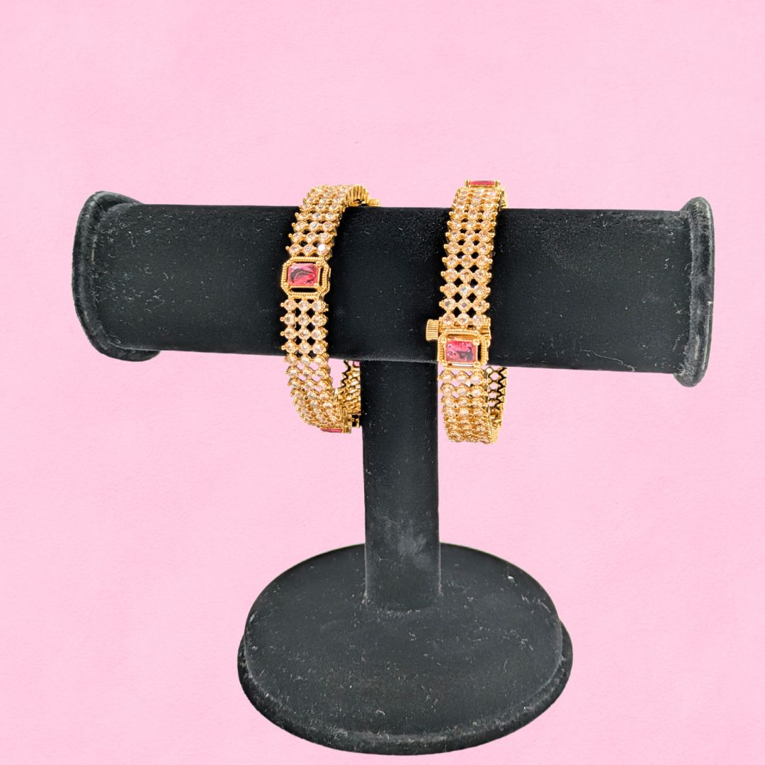 Zeenat Mesh Polki Bangles