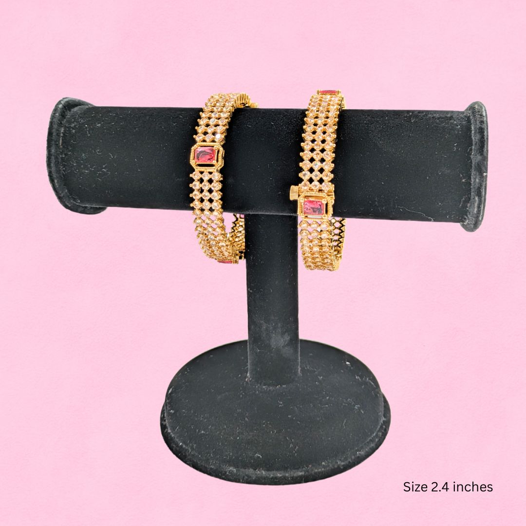 Zeenat Mesh Polki Bangles