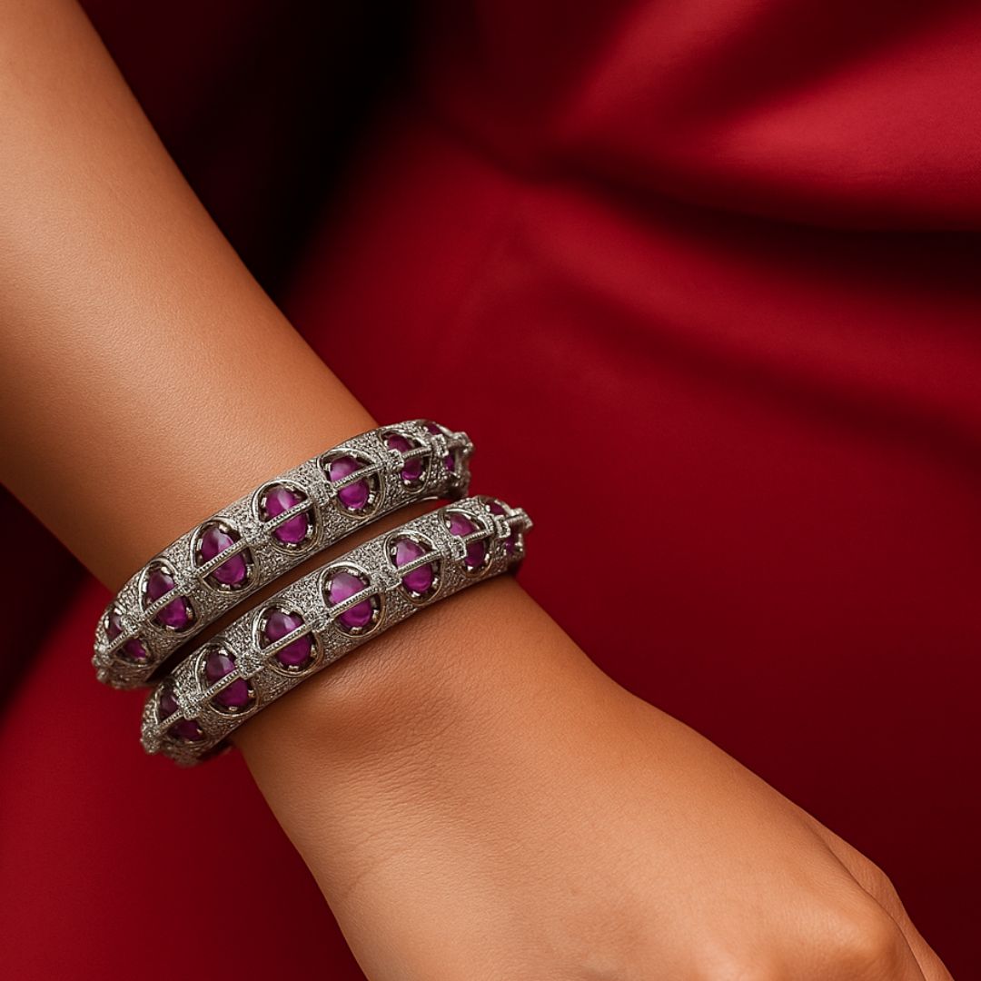 Ziva Orchid Shine AD Bangles