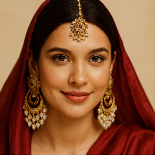 Aabhira Pearl Drop Jadau Earrings