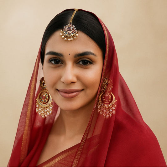 Aabhira Pearl Drop Jadau Earrings