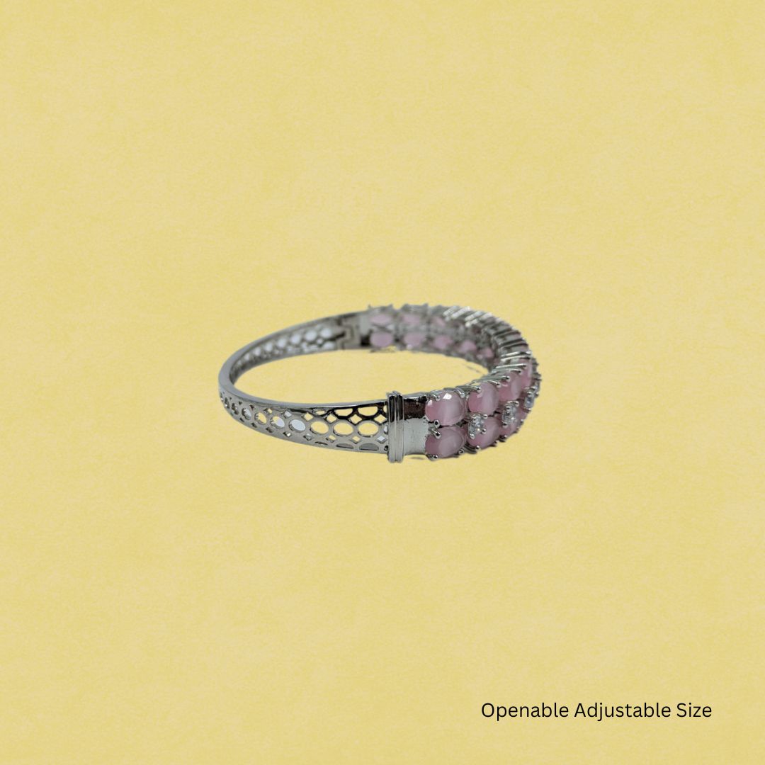 Blush Bloom American Diamond Bracelet