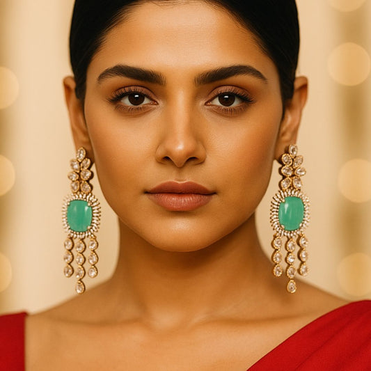 Celeste Cascade American Diamond Earrings