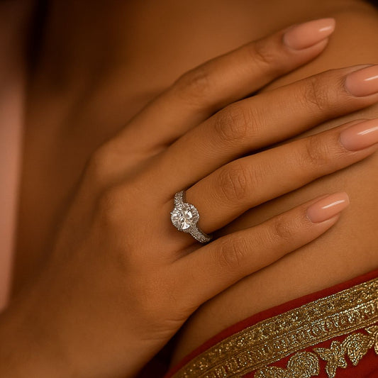 Celestial Halo American Diamond Ring
