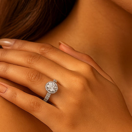 Celestial Halo American Diamond Ring