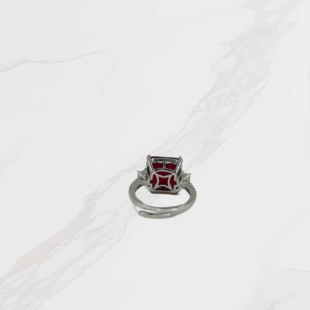 Crimson Empress American Diamond Ring