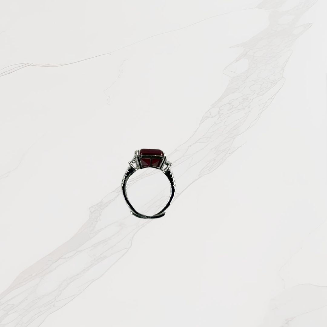 Crimson Empress American Diamond Ring