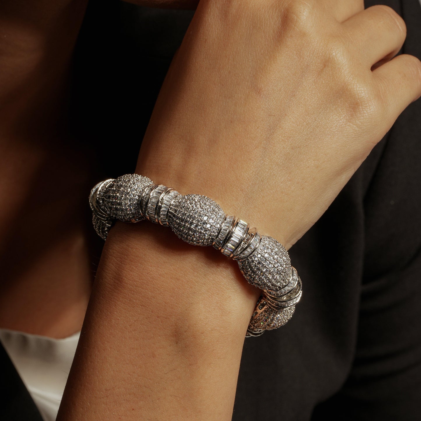 Luxurious American Diamond Statement Bracelet